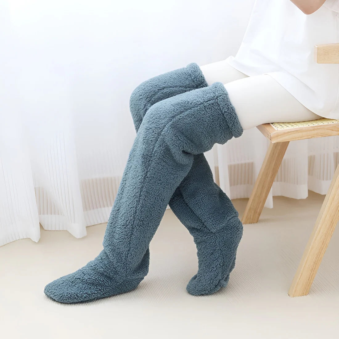 Élodie™ Chaussettes Fuzzy Over-The-Knee