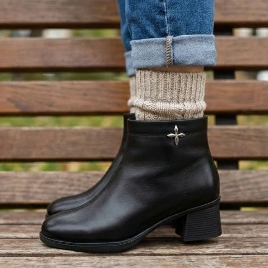 Estefania™ | Bottes orthopédiques en cuir élégantes et sécurisantes